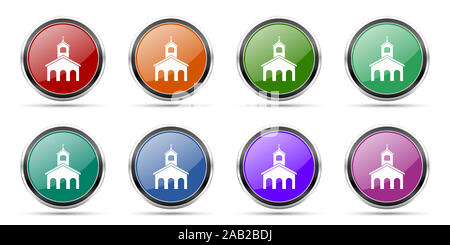 Cross, faith glossy icons, set of modern design buttons for web ...
