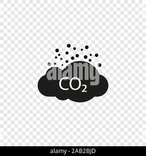 Co2, ecology, cloud icon. Vector illustration, flat design. Stock Vector