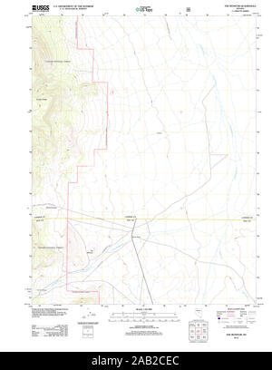 USGS TOPO Map Nevada NV The Monitor 20120124 TM Restoration Stock Photo