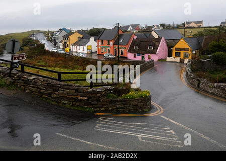 The colourful coastal village of Doolin in County Clare, Ireland Stock Photo