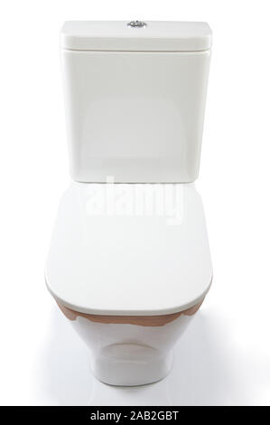 Closed white lavatory toilet isolated on white background Closed white lavatory toilet isolated on white background