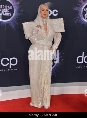 Los Angeles, USA. 24th Nov, 2019. Christina Aguilera 159 attends the 2019 American Music Awards at Microsoft Theater on November 24, 2019 in Los Angeles, California Credit: Tsuni/USA/Alamy Live News Stock Photo