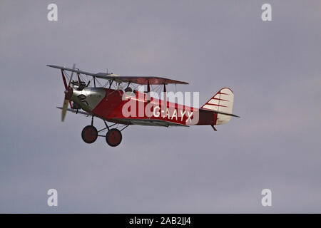 Southern Martlet biplane in flight Stock Photo