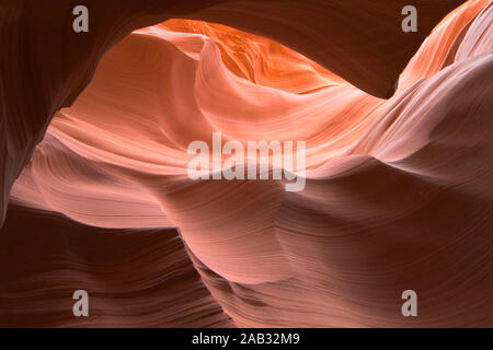 Geografie, Reise, Antelope Canyon, Schlucht, Page, Arizona, USA  Geography, Travel, Sandstone, Stone, red, Page, Antelope Canyon, Page, Arizona, USA. Stock Photo