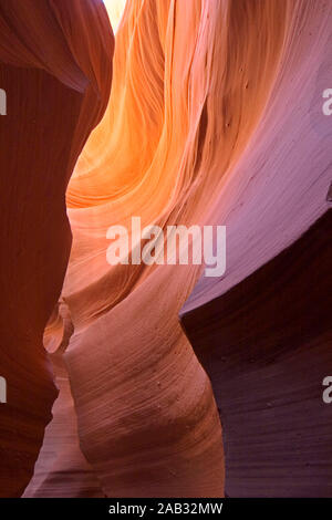 Geografie, Reise, Antelope Canyon, Schlucht, Page, Arizona, USA  Geography, Travel, Sandstone, Stone, red, Page, Antelope Canyon, Page, Arizona, USA. Stock Photo