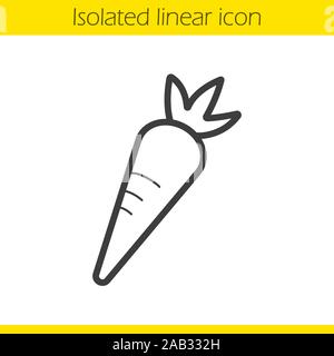 Carrot linear icon. Thin line illustration. Contour symbol. Vector isolated outline drawing Stock Vector
