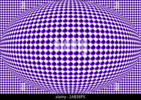 Blue purple raindrops, endless and come in a glass oval forward and increase Stock Photo