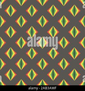 Simple gray pattern background with rainbow rombs Stock Vector