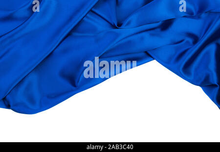 Abstract blue background silk cloth Stock Photo