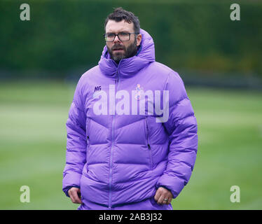 Enfield, UK. 25th Nov, 2019. ENFIELD, ENGLAND. DECEMBER 25: Head of sports science, fitness and conditioning England Nathan Gardiner of Tottenham Hotspur during Tottenham Hotspur training session ahead of the UEFA Champions League Group B match against Olympiakos at the Hotspur Way, Enfield on 25 December, 2019 in Enfield, England. Credit: Action Foto Sport/Alamy Live News Stock Photo