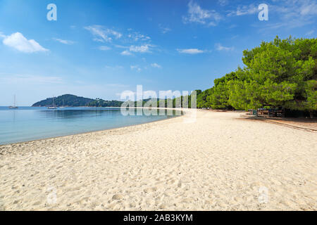 The beach Koukounaries of Skiathos island, Greece Stock Photo