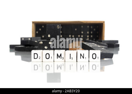 Altes Dominospiel |Old Domino Game| Stock Photo