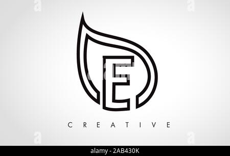 Y Leaf Logo Letter Design with Leaf Outline Vector Illustration Stock ...