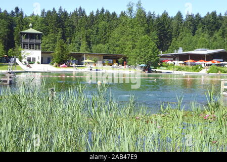 Naturbad Aschauer Weiher Stock Photo