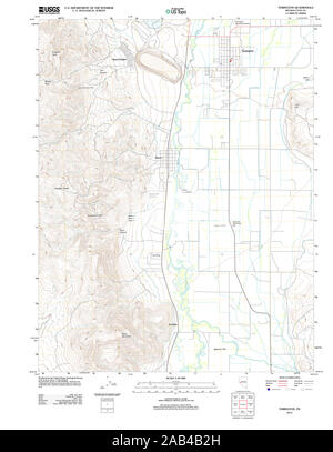 USGS TOPO Map Nevada NV Yerington 20120124 TM Restoration Stock Photo