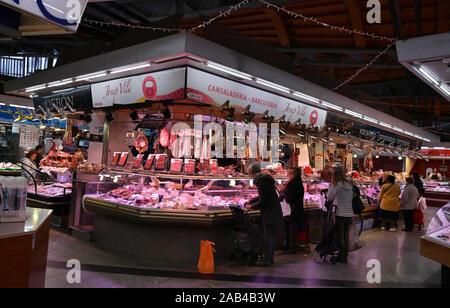 Santa Caterina Market food market in Barcelona Stock Photo