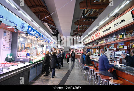 Santa Caterina Market food market in Barcelona Stock Photo