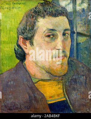 Paul Gauguin, Self Portrait, Dedicated to Carrière, painting, 1888-1889 Stock Photo