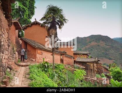 Traditional architecture in Nuodeng village, Yunnan province, China. Stock Photo