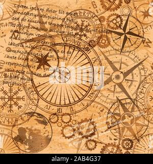 Set of different old design symbols silhouettes isolated on grunge background Stock Vector