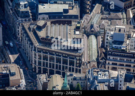 Aerial View of Leadenhall Market, London, UK Stock Photo