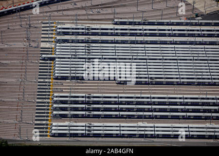 Aerial View of Old Oak Common Railway Station Depot, London, UK Stock Photo