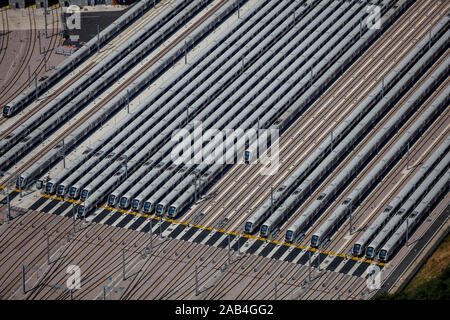 Aerial View of Old Oak Common Railway Station Depot, London, UK Stock Photo