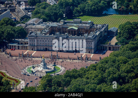 Aerial View of Buckingham Palace, London, UK Stock Photo