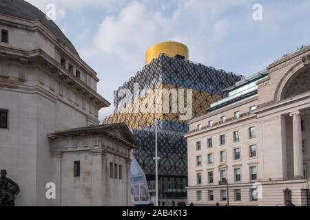 The Hall of Memory, Library of Birmingham and Baskerville House in Centenary Square, Birmingham, UK Stock Photo