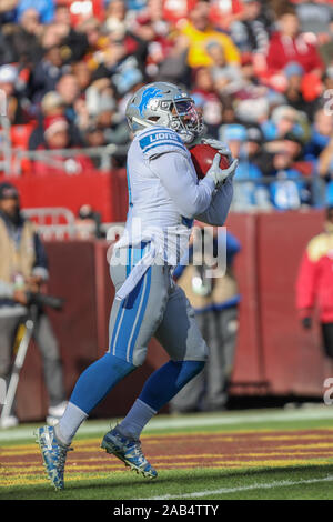 August 17, 2019: Detroit Lions running back Ty Johnson (38)prior to an NFL  football pre-season game between the Detroit Lions and the Houston Texans  at NRG Stadium in Houston, TX. ..Trask Smith/CSM