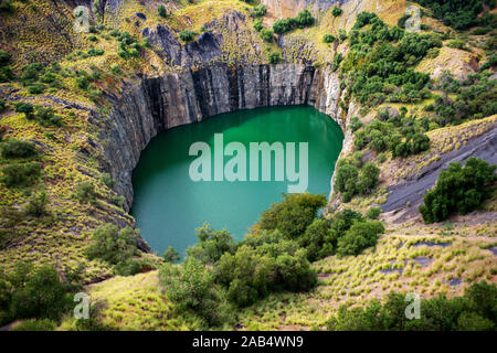 The Big Hole, part of Kimberley diamond mine which yielded 2722 kg of diamonds, Northern Cape, South Africa, Africa Kimberley is a stop in the luxury Stock Photo