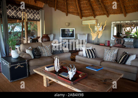 Mashatu Lounge Main Camp, Mashatu Game Reserve, Tuli Block, Botswana, Africa Stock Photo