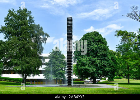 Wasser-Plastik 1977 vom Heinz Mack, Skulpturenpark, LBS Westdeutsche Landesbausparkasse, Himmelreichallee, Münster, Nordrhein-Westfalen, Deutschland Stock Photo