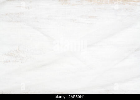 Abstract white tulle, Synthetic fabric clothing netting on grunge white wood background Stock Photo
