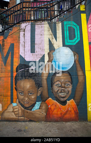 Street art of Comuna 13 in Medellin, Colombia Stock Photo