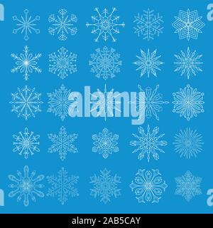 Snowflake Crystal Collection Stock Vector