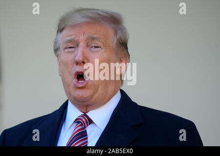 Washington, USA. 25th Nov 2019. United States President Donald J. Trump ...