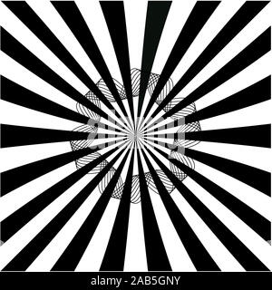 Abstract black and white sun rays - Vector Stock Photo - Alamy