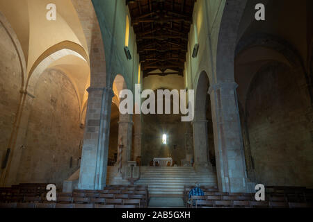 interior of the Cathedral of Santa Maria della Purificazione, San Basso. Termoli, Molise Stock Photo