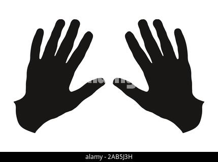 Human hands stop vector illustration isolated on white background Stock Vector