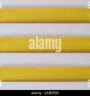 golden and silver horizontaly  striped textured background with plastic 3d effect Stock Photo