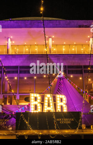 Festive  Christmas decoration , Southbank Centre, London,England Stock Photo