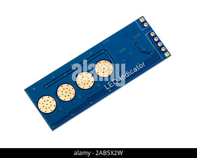 LED indicator panel isolated on white background Stock Photo