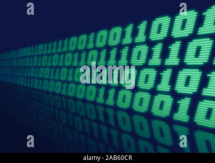 An illustration of a nice binary numbers background Stock Photo