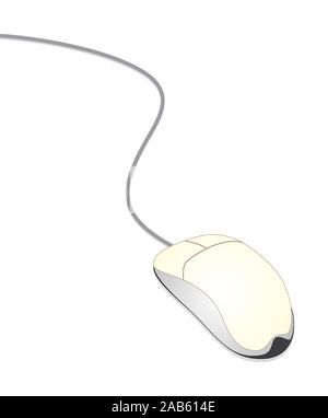 A vector illustration of a nice computer mouse Stock Photo