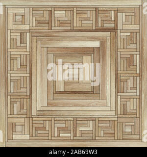 Texture of seamless square tiles wood parquet (light brown) Stock Photo