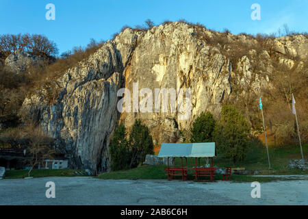 Baradla cave entrance in Josvafo, Hungary. Stock Photo