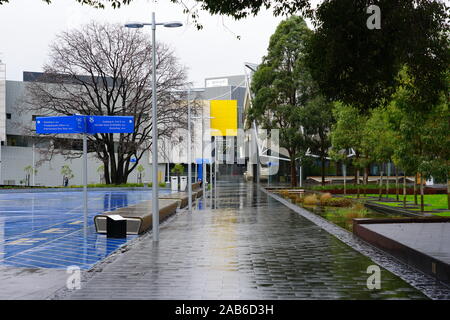 MELBOURNE, AUSTRALIA -12 JUL 2019- View of the campus of Monash University, founded in 1958, Monash,  the university with the largest student body in Stock Photo