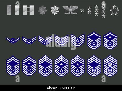 US Air Force Rank Insignia Stock Vector Image & Art - Alamy