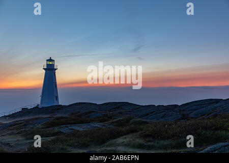 Lighthouse in Newfoundland, Canada Stock Photo